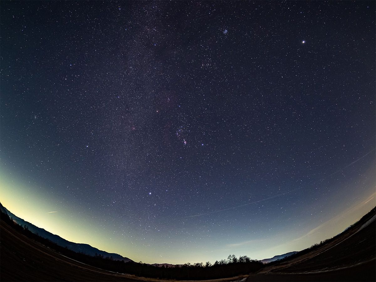 光害カットフィルターを使用していない場合