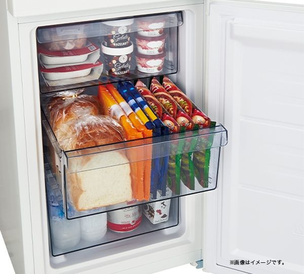 使いやすい3段・引き出し式冷凍室