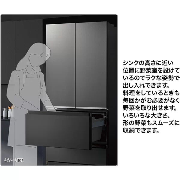 立ったままで出し入れラクラク