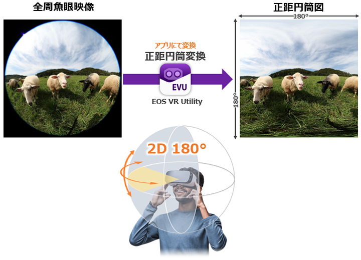 手軽に180°VR画像・映像を撮影できる