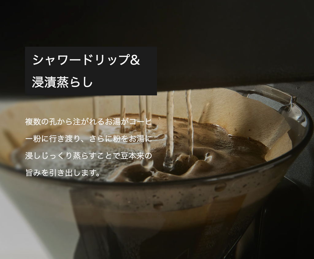 タイガー魔法瓶 コーヒーメーカー HYBRID BREW ADG-A060_蒸らし