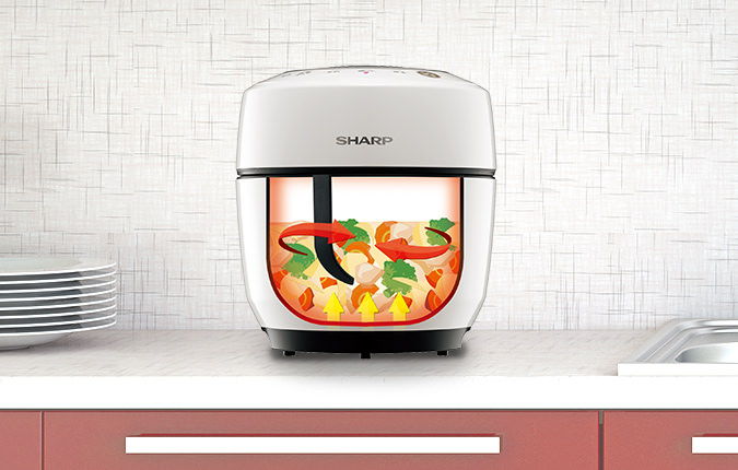 加熱の進行に合わせた、かきまぜ