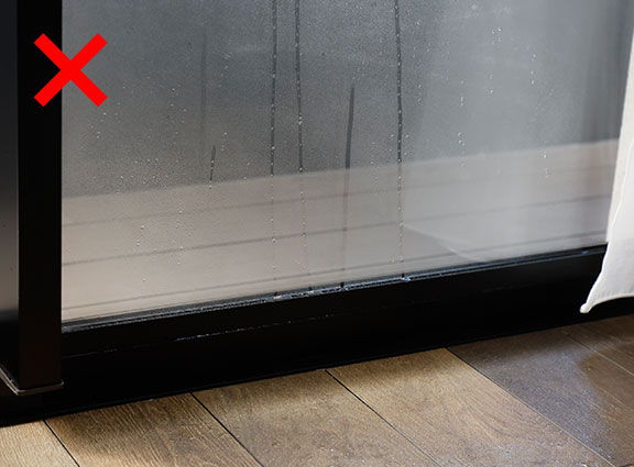 ガラス窓の結露が起きにくい