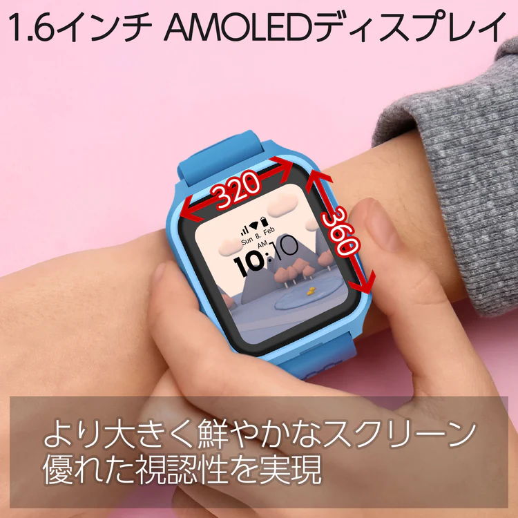 1.6インチの大画面