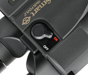 防振機能ON/OFFのスライドスイッチを採用