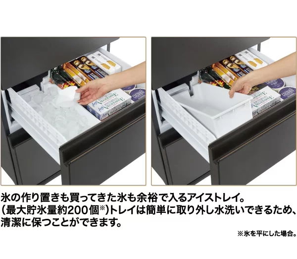 取り外しできるアイストレイ