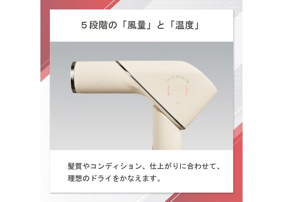 各５段階の「温度」と「風量」