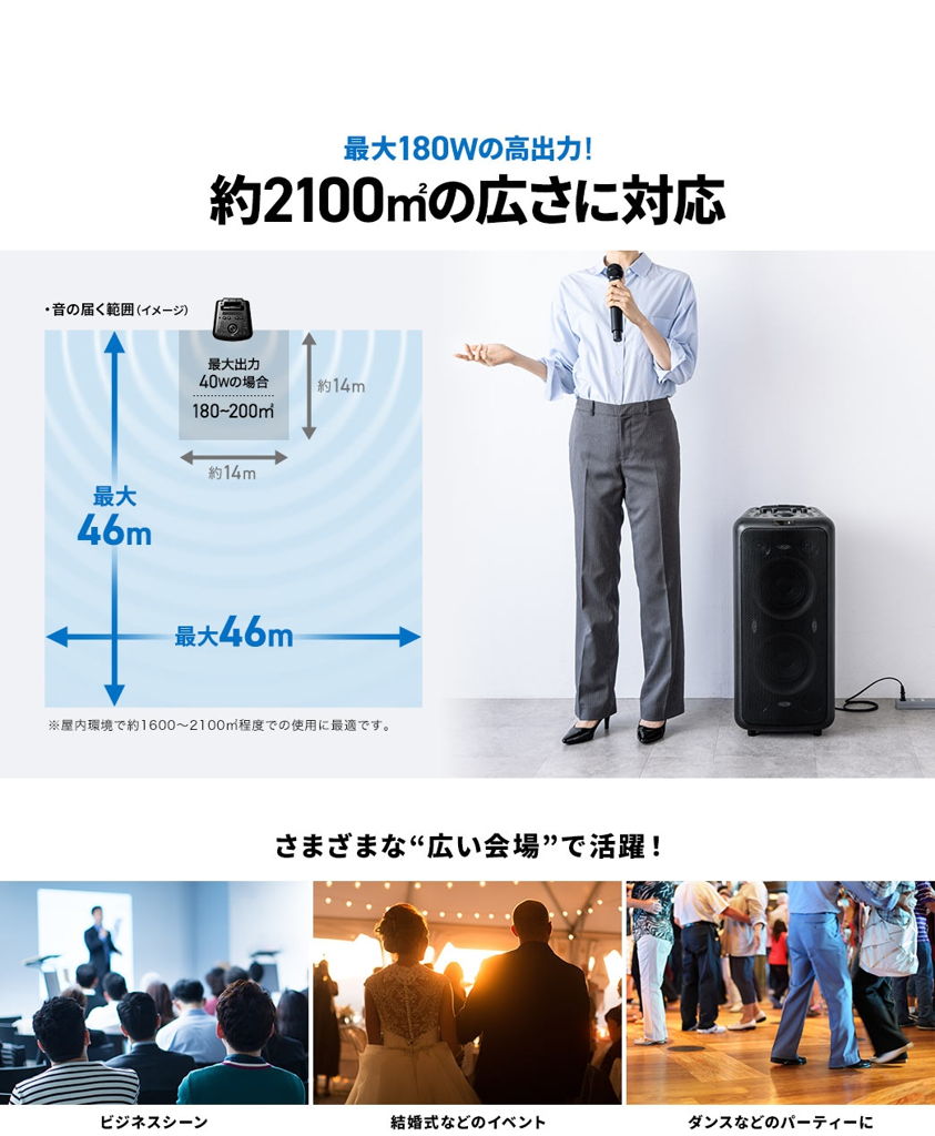 広範囲に対応