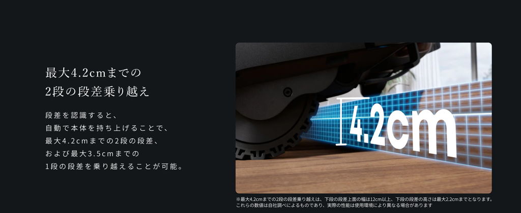 2段の段差乗り越え