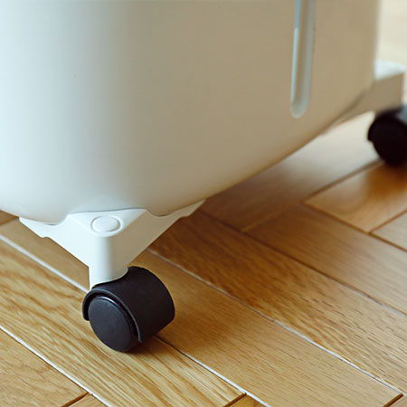 キャスターつきだから使用する場所に合わせてラクラク移動ができます。