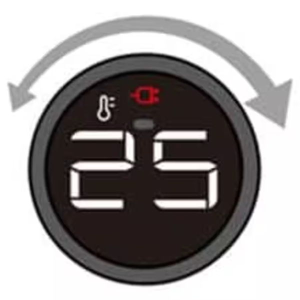 シンプルで使いやすいディスプレイノブを採用