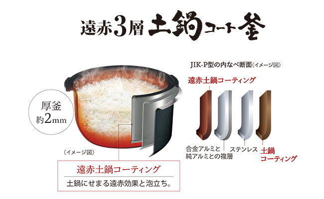 遠赤3層土鍋コート釜