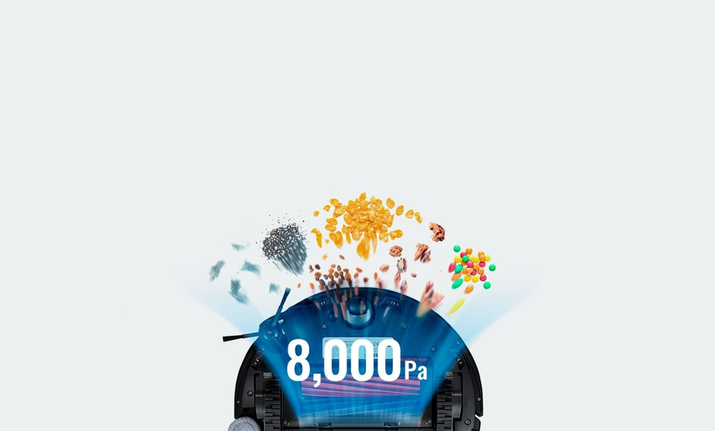 8,000Paの圧倒的な吸引力