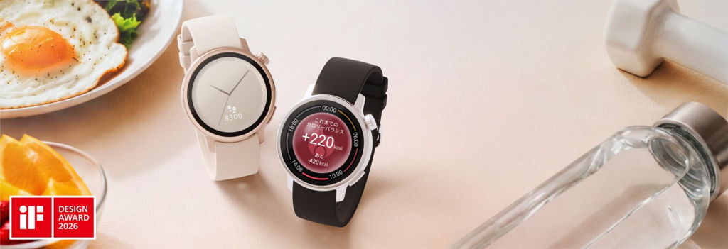 シャープ からだメイトWatch MH-W01A ゴールドとシルバー ライフスタイルイメージ