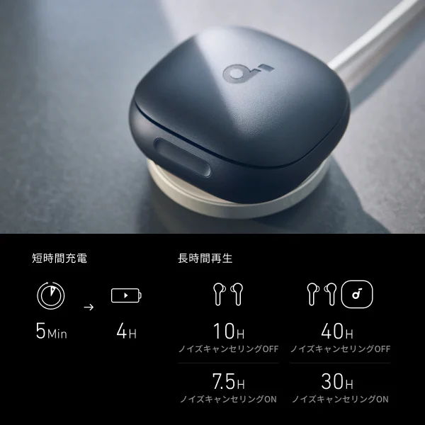 短時間充電、長時間再生