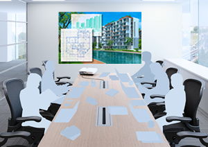 明るい部屋でもくっきり鮮明に