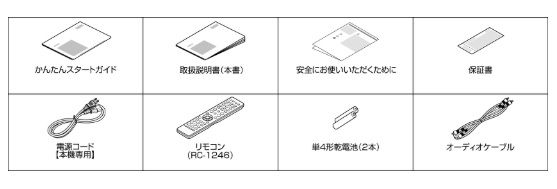 同梱品リスト