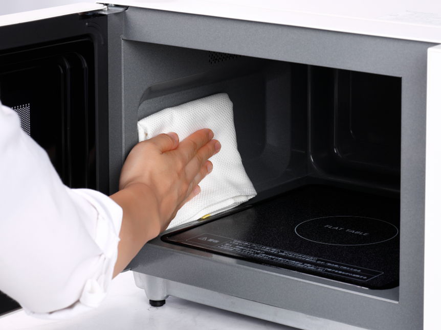 [22L]パナソニック 単機能電子レンジ NE-FL1E オフホワイト フラット庫内のお手入れ