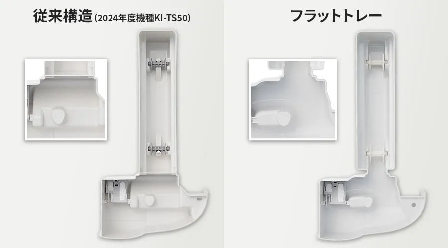 凹凸が少ないフラットトレー