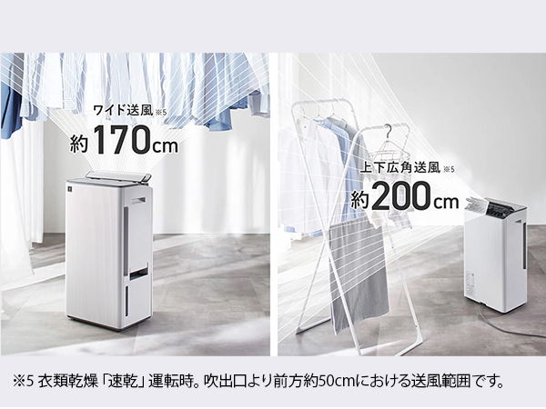 広範囲&立体的に送風