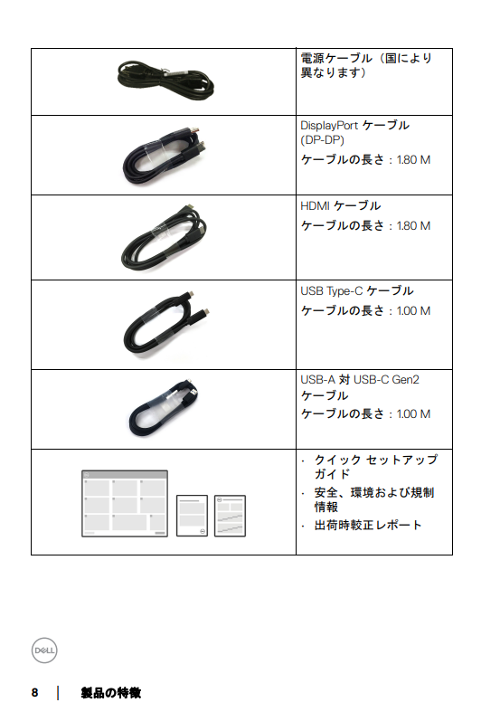 DELL(デル) デジタル ハイエンド シリーズ 49 曲面 USB-C ハブ モニター - U4924DW同梱品(2)