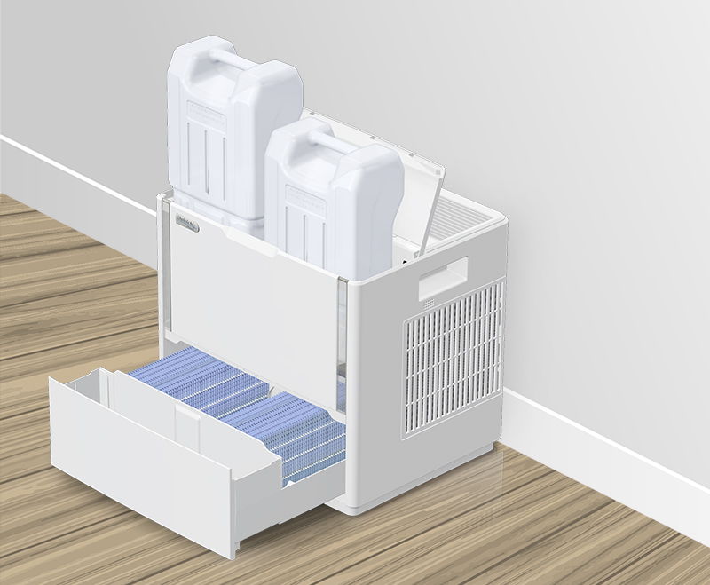 ダブルタンクで長時間運転