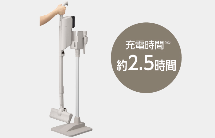 スタンドに置くだけでサッと充電