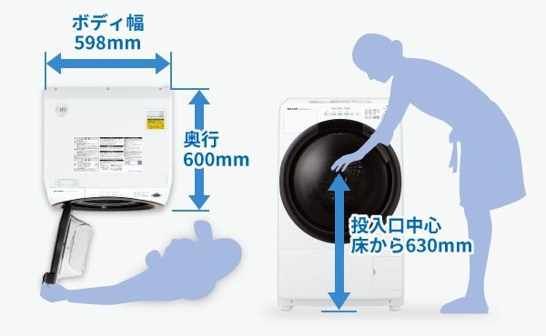 真下排水対応 コンパクトドラム