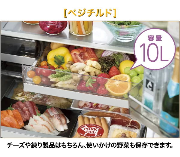 チルドも野菜も保存