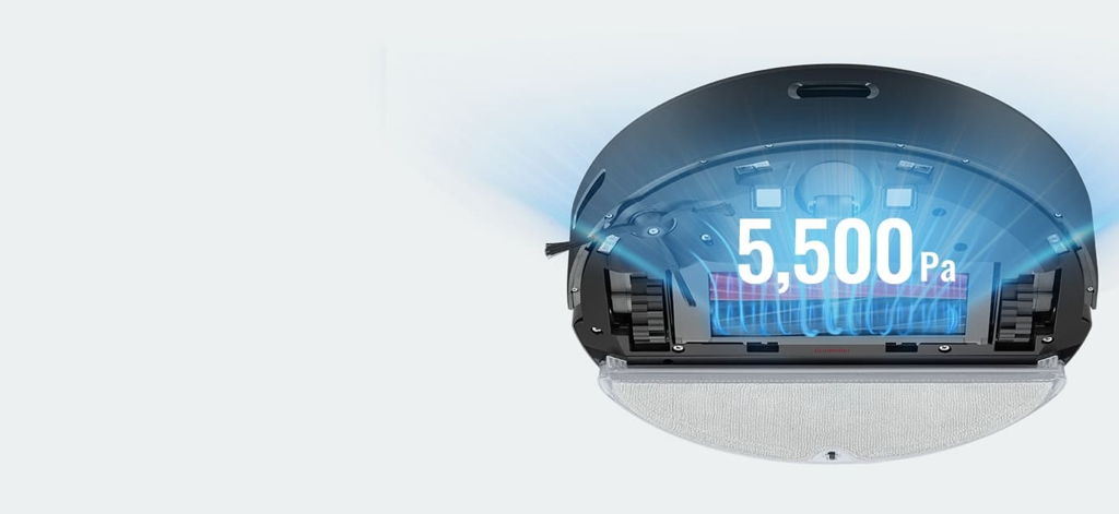 5,500Paの圧倒的な吸引力で、カーペットのホコリも徹底除去