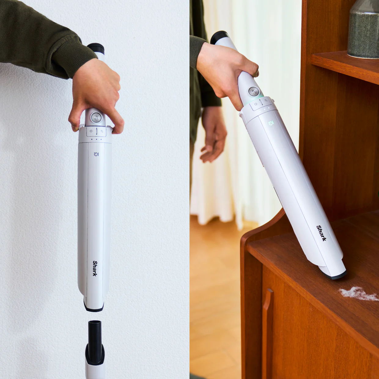 ワンタッチでそのまま強力なハンディクリーナーに