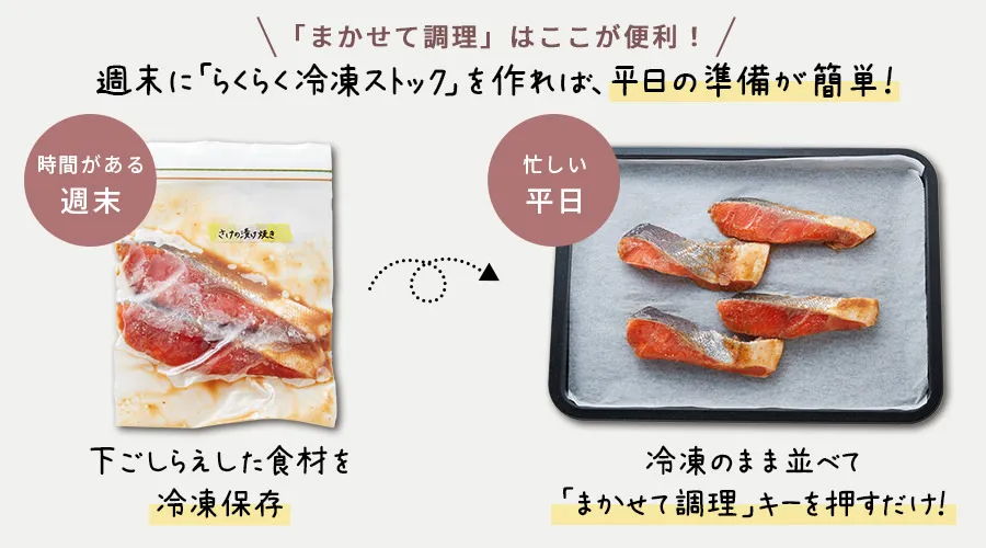 らくらく冷凍ストックを作れば平日の準備が簡単