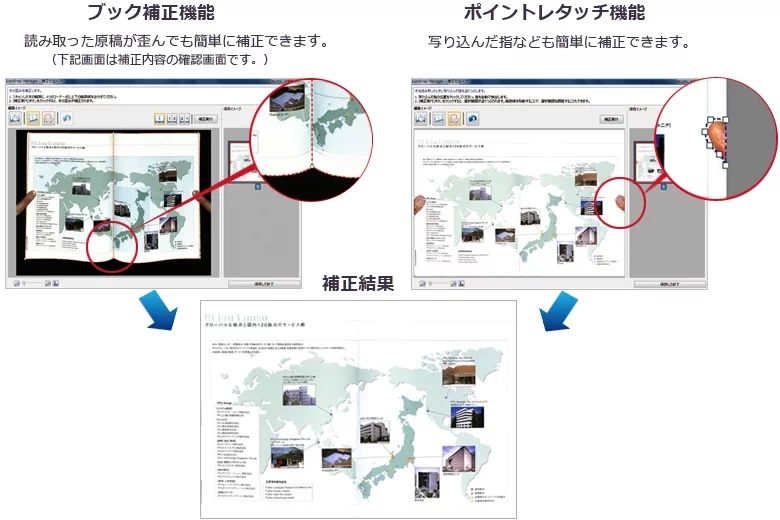 多彩な原稿の読み取りに対応する画像補正