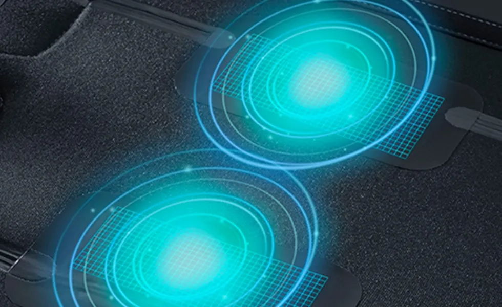 少量の水だけで通電するSIXPADの電極