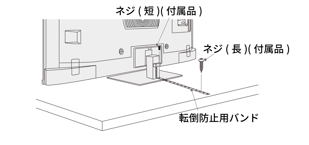 転倒防止用バンド付属