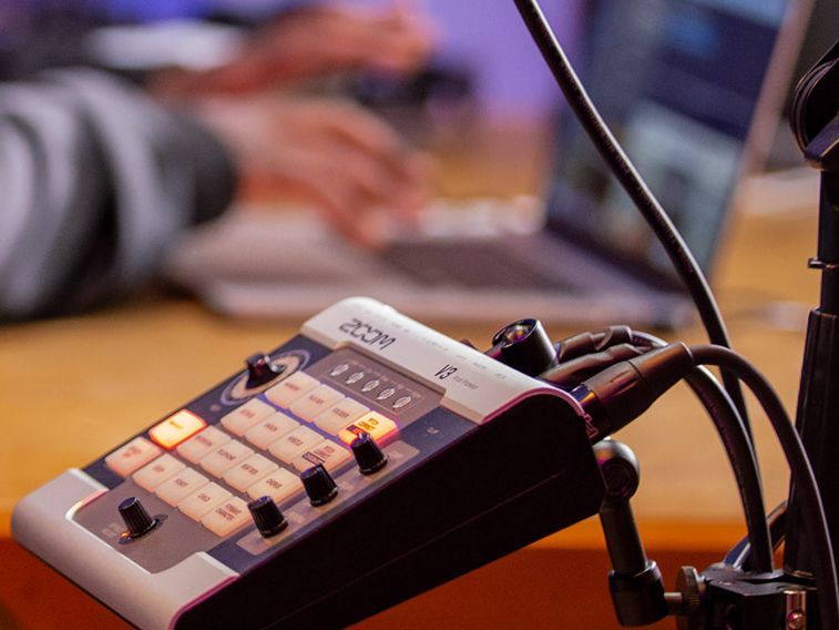  マイクスタンドに