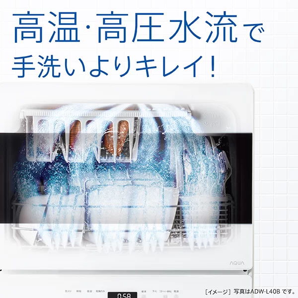高温・高圧水流で手洗いよりキレイ