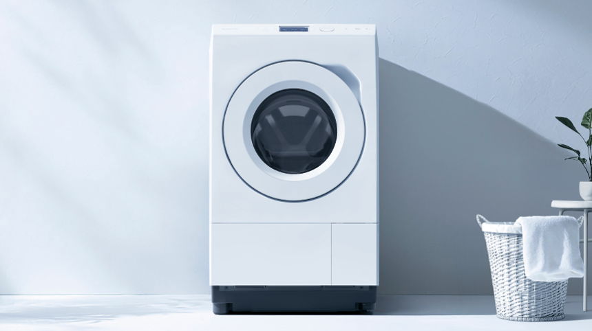 パナソニック 【左開き】洗濯12kg/乾燥6kg NA-LX127FL ななめドラム式洗濯乾燥機 マットホワイト ランドリールームへの設置イメージ
